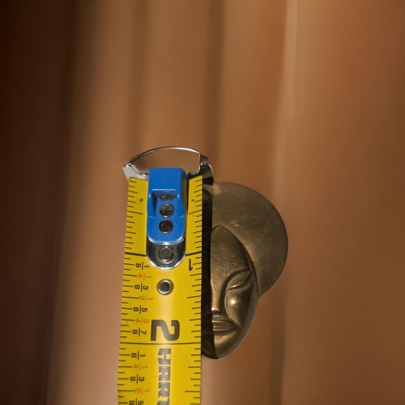 1940s Unique 2" Enamel Copper Swami Brooch With Patina Aged - Picture 3 of 4